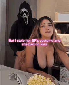Finally banging hot stepsis in her BF’s Halloween costume NSFW_Caption